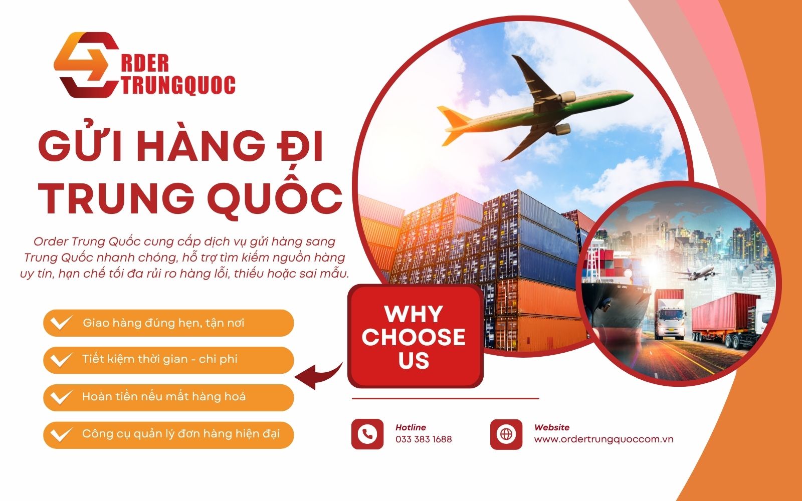Dịch vụ gửi hàng đi Trung Quốc của Order Trung Quốc