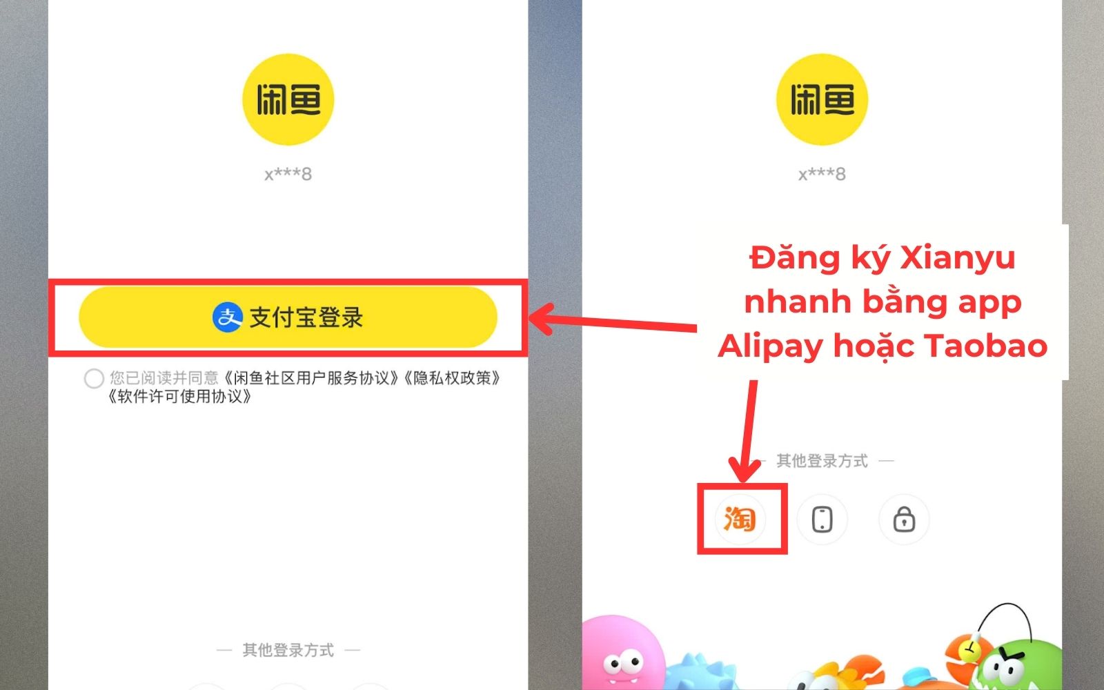 Cách Đăng kí và đăng nhập tài khoản đặt hàng Xianyu