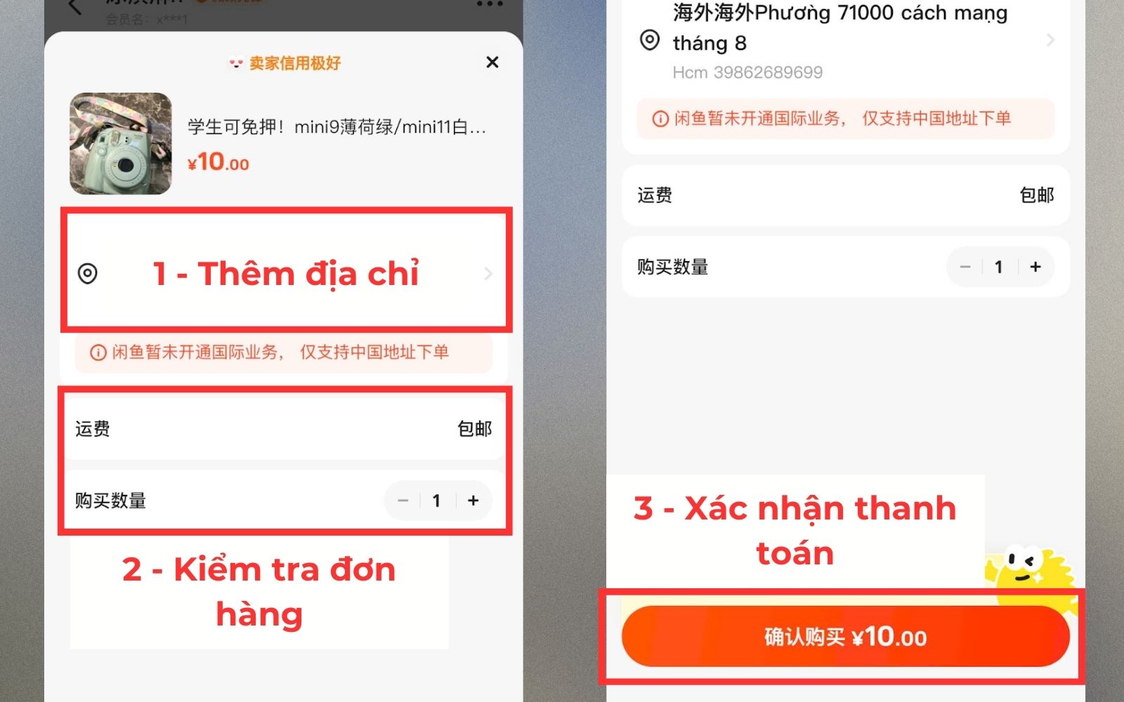 Cách đặt hàng 2taobao, app con cá